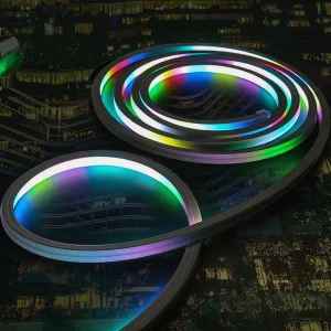 Factory Outdoor Building Smart LED Neon Light Strip 5m WS2811 Pixel RGB LED Programmable Rope Lighting ETL Certified Silicone