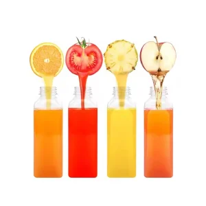 Square Empty Plastic Juice Bottles 4oz 8oz 12oz 16oz 300ml 150ml Disposable Portable Screw Beverage Coffee Tea Soda Bottle
