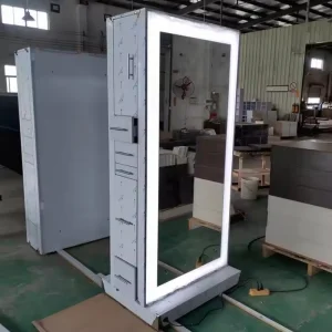 Salon Furniture Stainless Steel with LED Single Sided