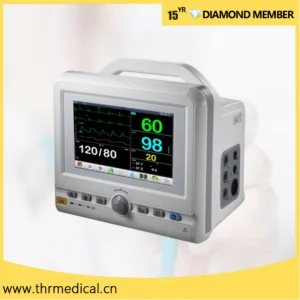 7 Monitor de Sinais Vitais Multiparamétrico Inch Hospitalar Etco2 Monitor de Paciente para Leito de UTI (THR-T600F)