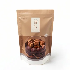 Custom Brown Kraft White Craft Paper Biodegradable Recyclable Reusable Standing Pouches Food Packaging Zipper Milk Sushi Jelly