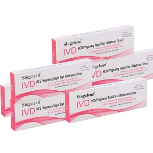 Singclean Hot Sale CE Approved Wholesale Rapid Medical Supply Ivd Reagent Diagnostic Urine Ovulation Pregnancy Reagent Test Kit for Home