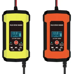 Automatic Portable Car Battery Charger 12V 6A Motorcycle Pulse Repair Trickle Charger for Gel AGM Lead Acid Battery