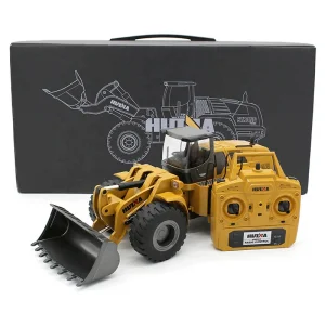 Huina 1583 V4 Led Lights 1 14 Simulation Heavy Sound Radio Control RC Hydraulic Loader Engineering Vehicle for Adults