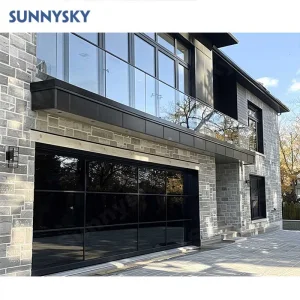 USA Modern Luxury 16X8 Frameless Mirror Glass Automatic Sectional Commercial Garage Door