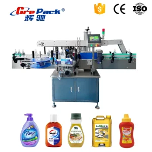 Automatic Front &amp; Back Double Sides Labeling Machine Flat/Square/Round Glass/Plastic Bottle/Jar/Can/Barrel Sticker Labeling/Label Machine Wholesale Factory Dire