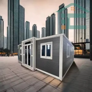 Casa de contenedor de acero prefabricada modular de alta calidad, oficina plegable