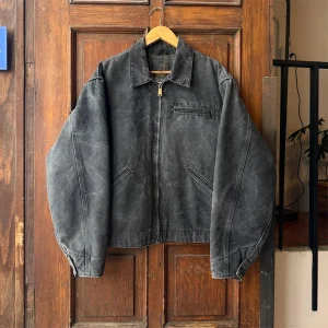 Unisex Vintage Acid Wash Denim College Jacket High Quality Full Zip Custom Casual Streetwear Plain Dyed 100% Cotton Autumn