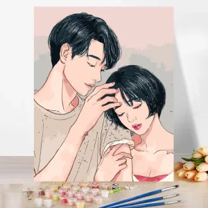 Paint Picture by Numbers for Adults Couples DIY Handpainted