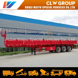 3axle 40-60ton Coal Transport Sidewall Semi Drop Fence Log Van Cargo Trailer