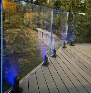 New Design Patented Frameless Glass Pool Fencing Solar Glass Spigot With LED Light