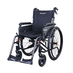 Durable Aluminum Frame Smooth Movement Indoor-Outdoor Manual Wheelchair