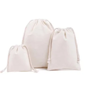 Colorful Canvas Custom Cotton Drawstring Bag with Logo