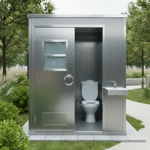 Customizable Modern High-Strength Steel Eco-Friendly Public Portable Toilet Cabins For Hotels Office Buildings Outdoor Use