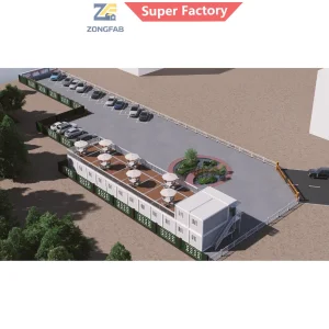 Bem Decorado Equipado Local Alojamento Temporário Alojamento para Trabalhadores Residencial Pré-fabricado Modular Edifício em Contêiner Habitação