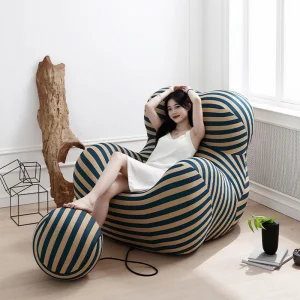 Compression Sofa Accent Living Room Chairs Set, Upholstered Lounge Chair for Home, Bedroom, Office Compressed Sofa 65D