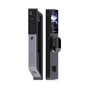 Simple Style Smart Lock Finger Vein Face Recognition Fingerprint Password Card Unlock Aluminum Door Memory Card Home Security