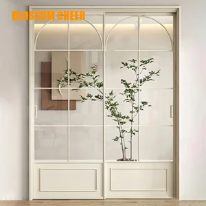 Custom Windows and Doors Aluminium Wooden Window Design Waterproof Glass Louver Door