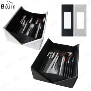 New Arrival Leather Cosmetic Brush Set Holder Eco Friendly Make up Brushes Orgainer Box