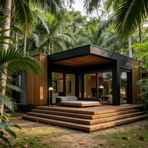 Mobile Steel Structure House Portable Modular For Outdoor Vacation Camping Steel Structure Modular Housing Steel House Structure