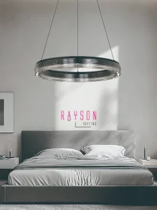 Modern Decorative Glass Pendant Lamp Indoor CCT LED Chandelier Living Room Lighting