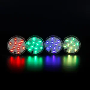 LED RGB Submersible Light With Magnet and Suction Cup Swimming Pool Light Underwater Tea Night Light for Pond
