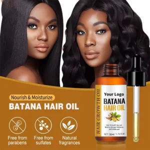 Custom BATANA Herbal Vegan Hair Care Essential Oil with Biotin for Hair Growth Thick & Fluffy Improve Frizz OEM