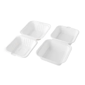 Restaurant Leakproof Compostable Sugarcane to Go Box Biodegradable Bagasse Food Container