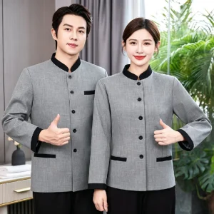 Conjunto de Roupas de Trabalho para Funcionário de Limpeza de Quarto, Manga Longa, Outono e Inverno, para Hotel, Pousada, Limpeza de Propriedades, Hospital, Funcionária de Limpeza