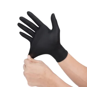 Bulk Black Nitrile Gloves, 4 Mil Disposable Gloves, Multi-Purpose for Salon, Cooking, Medical and Art Projects (100 PCS)