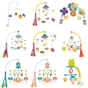 Móbile de Berço Móbile de Berço Chocalho Musical Projeção Pendurar Brinquedos de Música para Cama de Bebê com Controle Remoto