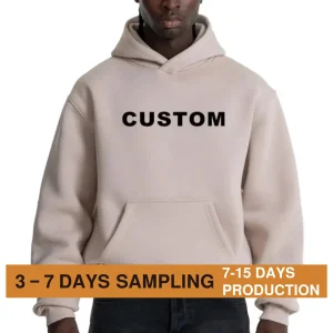 OEM Premium Cotton Boxy Fit Drop Shoulder Pullover Hoodie Private Label 300 400 500GSM Custom Printing Blank Wholesale