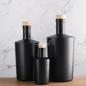 China PASSION 100ml 375ml 500ml 750ml Custom Black Matte Liquor Glass Bottles  Manufacturers, Suppliers