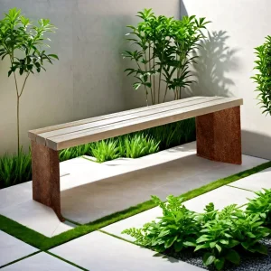 Elegant Classic Steel Garden Bench for Outdoor Spaces