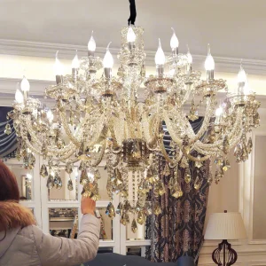 Modern Art Glass LED Chandelier Contemporary Lighting Solution for Hotel Lobby Restaurant Bar Lounge and Commercial Decoration