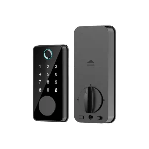 WiFi Network Smart Digital Door Locks APP-controlled Electronic Fingerprint Passcode Card Deadbolt Glass Aluminum Wood