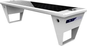 Intelligent Solar Powered Park Bench with LED Light &amp; Environment Sensor