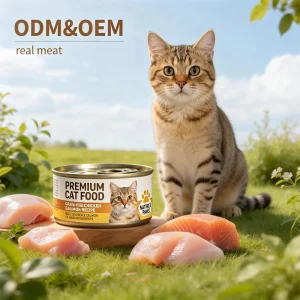 High Protein Chicken Fresh Vegetables Wet Cat Food Canned