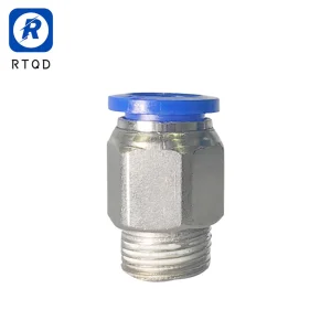 Conector Rápido Pneumático Botão Azul