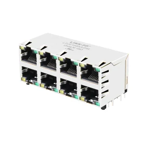 10118077-523B010LF 2x4 Ports Ethernet Female RJ45 Jack Without Magnetics