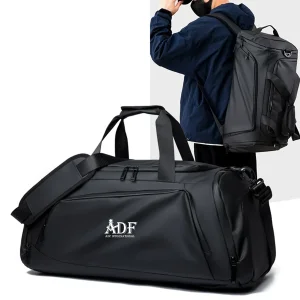 Bolsa de Viagem Preta para Esportes com Compartimentos para Sapatos para Viajar