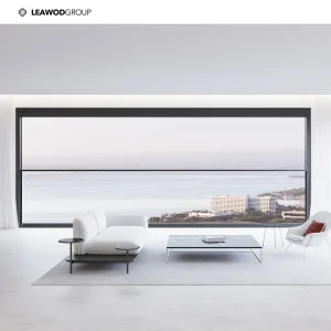 Ventana francesa deslizante vertical de aluminio térmicamente roto con control inteligente de doble acristalamiento para balcón, pérgola, hotel y casa