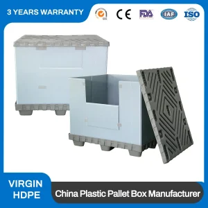 Caja de Palet de Manga Plástica Plegable 600X800mm Embalaje de Alta Resistencia para Contenedores de Transporte de la Industria Automotriz