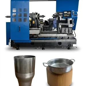 Dual-spindle Heavy Vertical CNC Spinning Machine for Efficient Metal Processing of Large-scale Mechanical Components and Molds.