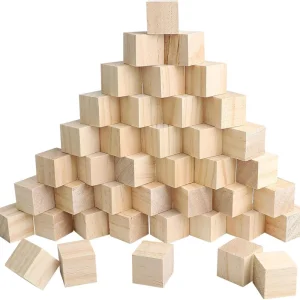 Unfinished Large DIY Wooden Cubes For Home Decor Blocks For Toy Whittling Natural Wood Blank With Engraving Pattern Model