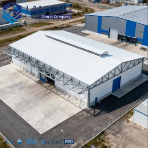 50 X 40 Metal Building Garage Workshop Steel Frame Steel Structure Industrial Large Warehouse Workshop Hangar Hall 3d Design