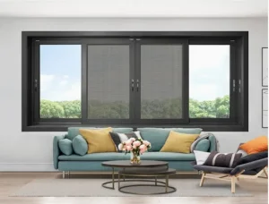Modern Aluminum Folding Sliding Window with Double Glass and Energy Efficient