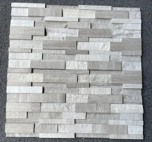 Natural stone veneer ledger panel polished/split white/grey Serpeggiante Marble Stacked Wall Stone for interior/exterior bathroom/kitchen/lobby wall/background