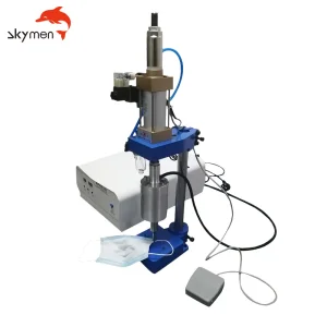 Pneumatic Power Ultrasonic Welding Machine Spot Welder on PP PE Non-Woven Fabric Masks