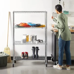 4 Tier NSF Certified Adjustable Steel Wire Shelving Rack